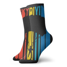CUTEDWARF 1970's Style Retro Skydiving Classics 30cm Long Socks Athletic Sport Stockings compression socks for women