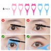 6 Pcs 3in1 Mascara Shield Guard Eyelash Brush Curler Guide,