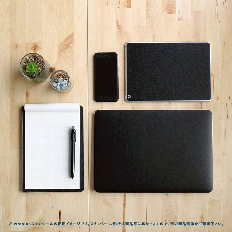 wraplus Skin Seal Compatible with Surface Pro9 [Black Leather] Back