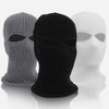 JIHUOO Winter Knitted Balaclava Full Face Mask 2 Hole Ski