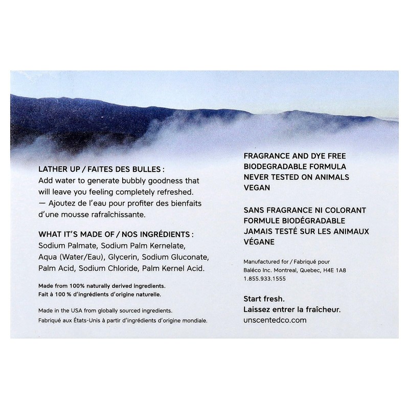 The Unscented Company Soap Bar, Fragrance Free, 4.2 oz (120