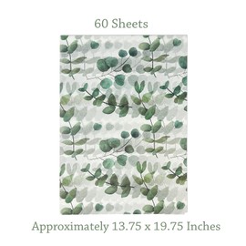 allydrew Eucalyptus Tissue Paper 13.75 x 19.75 Inch for Gift Wrapping, Arts & Crafts (60 Sheets)