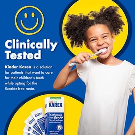 Kinder Karex Hydroxyapatite Kids Toddler Toothpaste I Fluoride Free I Clinically Tested I 2.3 oz (Pack of 3)