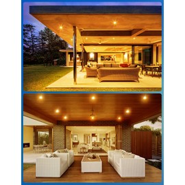 12W LED Bug Lights for Outside[4 Pack], JandCase Yellow Bug Light Bulbs Outdoor, 100Watt Equivalent, PAR30 Flood Light Bulbs for Porch, Patio, E26 Base, Non-Dimmable