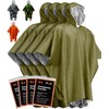 PREPARED4X Emergency Poncho with Mylar Blanket Liner – Heavy Duty,