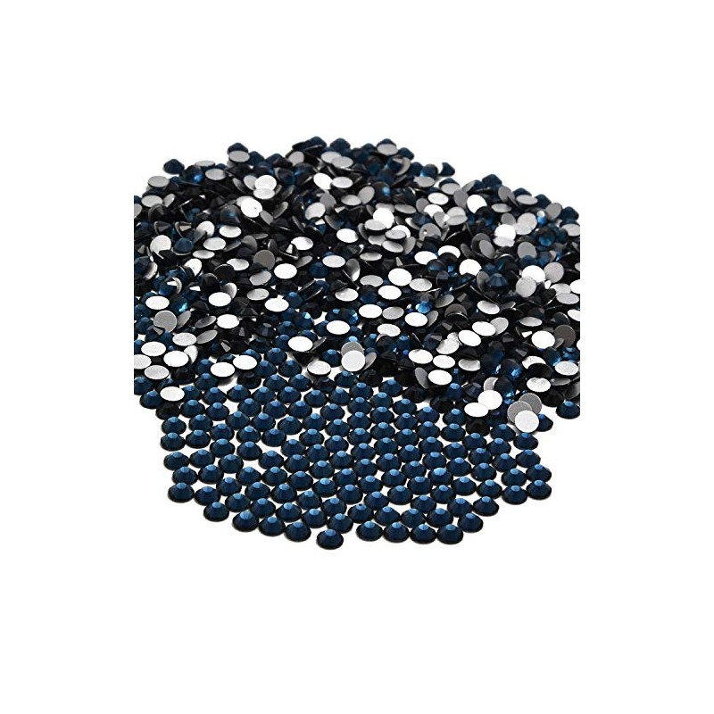 NCB 2000pcs Flatback Round Glass Nail Art Rhinestones Crystal for