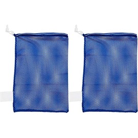 Champion 12x18 Heavy Duty Nylon Mesh Equipment Bag w/Drawstring Blue (2-Pack)