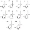 Stainless Steel Saltwater Fishing Hooks - 40pcs 34007 O'shaughnessy Hooks
