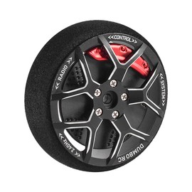 Tiardey RC Transmitter Metal Steering Wheel Replacement for RC4GS RC4GS V2 RC4GS V3 RC6GS RC6GS V2 RC6GS V3 RC8X Remote Control Steering Accessories Black