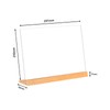 Andchi 4pcs Table Display Stand Acrylic Sign Holders, L-Shape Table