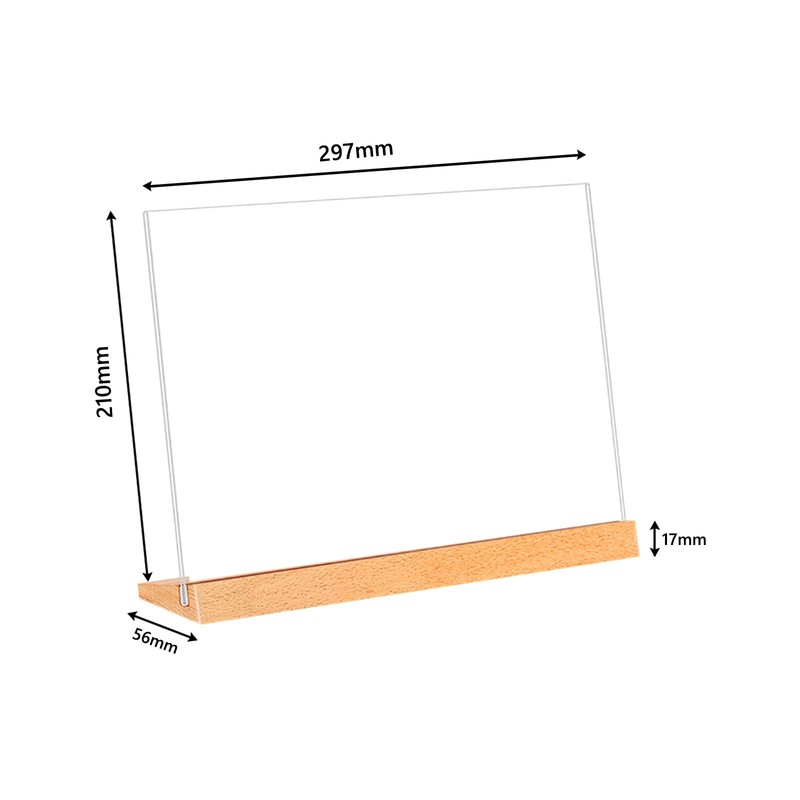 Andchi 4pcs Table Display Stand Acrylic Sign Holders, L-Shape Table