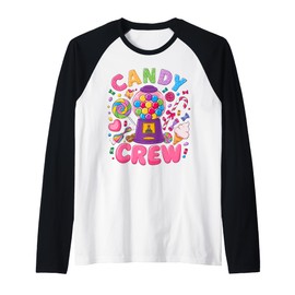 Candy Crew Candy Land Decorations Sweetie Candy Squad Funny Raglan Baseball Tee