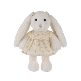 Apricot Lamb Lady Bunny Plushies Stuffed Animals for Kids, Soft Cute Rabbit Plush Toys for Baby Girl and Boy, Fluffy Lady Bunny White 7.1 Inches