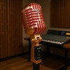 Classic Retro Dynamic Microphone Copper Metal Body XLR Input Universal