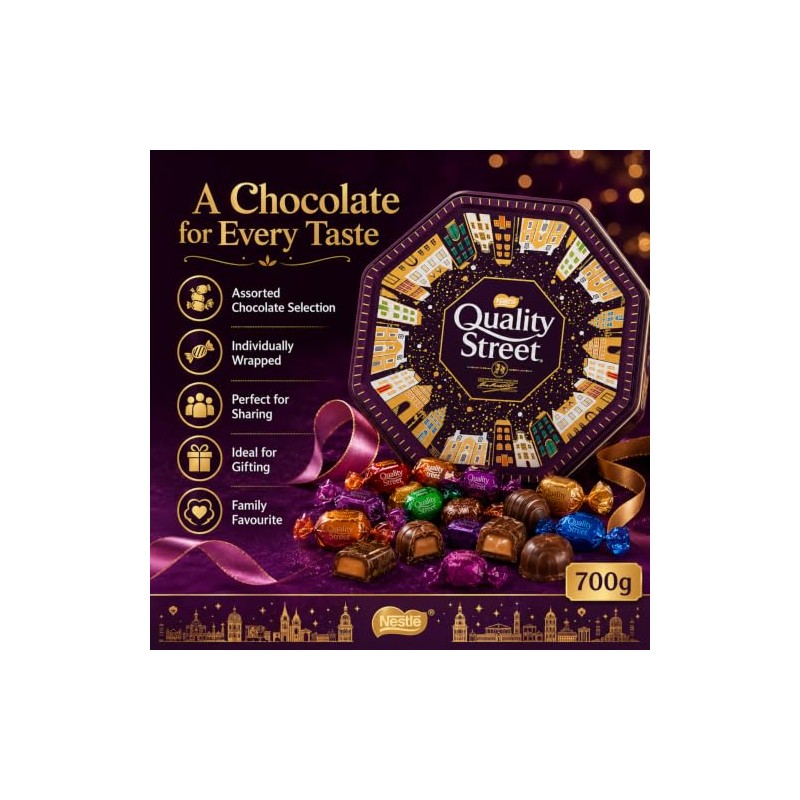 Nestle Quality Street Tin Extra Large, 900 gram Can