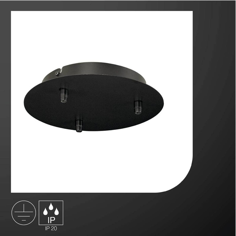 SLV Ceiling Rose Rosette Fitu 3, Round, with strain relief