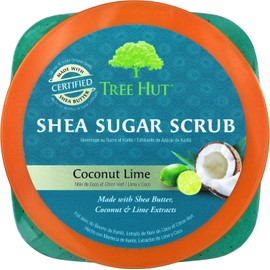 TREE HUT, Coconut Lime Shea Sugar Scrub, Exfoliante Corporal de Azúcar Natural con Manteca de Karité y Esencia de Lima y Coco, Exfolia e Hidrata la Piel, 510 gramos
