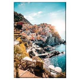 Manarola Town in La Spezia, Cinque Terre, Italy, 2 x 3 inch Refrigerator, Travel Fridge Magnet, Souvenir, Gift