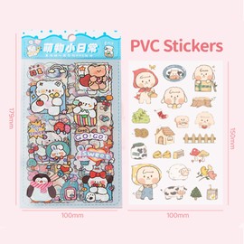 Stickers, 30 Stickers, Photo Album, Scrapbook Stickers, DIY Kawaii Stickers for Children, Adults, for Decoration Guest Book, Albums, Magazines, 5 Sets of Cute Sticker Set