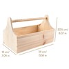 Creative Deco Unpainted Wooden Toolbox Storage Box with Handle |