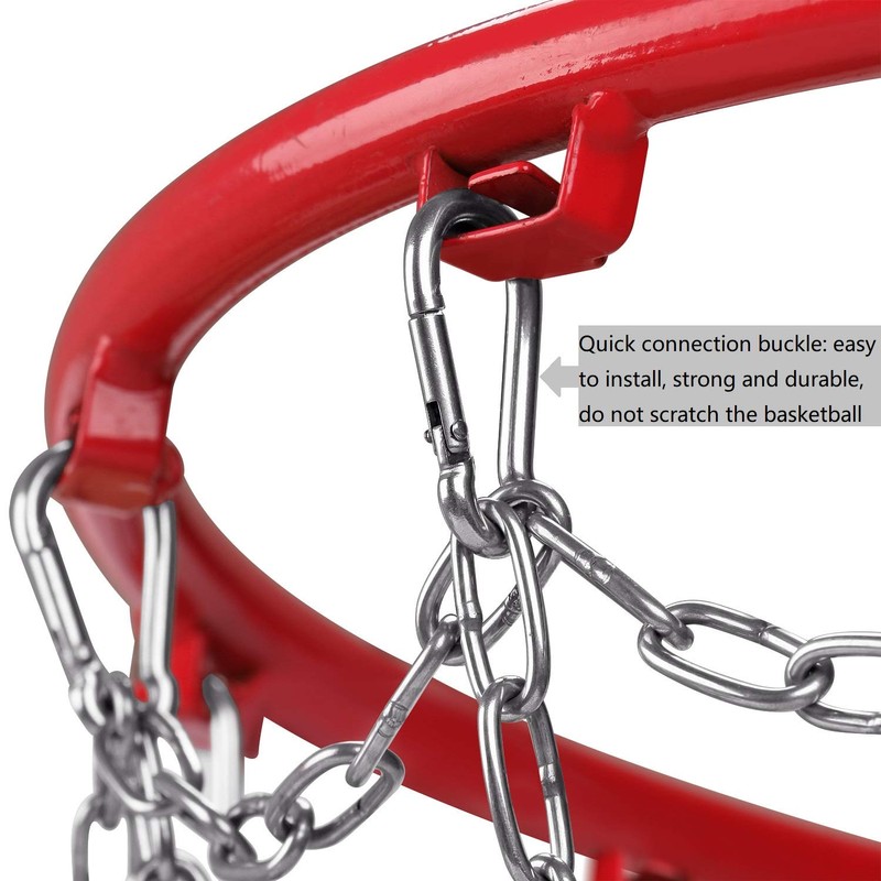 9M Stainless Steel Basketball net, 304 Stainless Steel Chain Braided,
