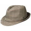 Dorfman Pacific Plaid Suiting Fedora with Self Trim HAT (L,