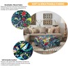 TOPHMDECOR Ottoman Cover Rectangle Printed,Stretch Footstool Slipcover with Elastic Bottom,Soft