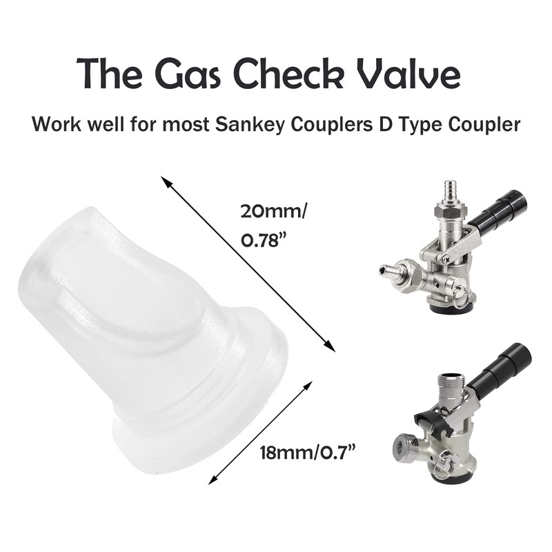 LitKiwi 16PCS Gas Check Valve,Beer Keg Coupler Accessories Kit Check