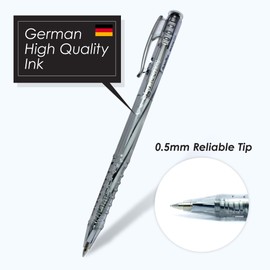 FLEXOFFICE Ballpoint Pens, Black Ink, 0.5mm Fine Point, 50 Count Pack, Quick Smooth Writing, Ball point Pens, for School, Office Supplies (FO-09-Black