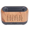 Humidifier 200ml Aroma Diffuser Wood Grain Flame Pattern Light Low