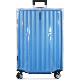 Luggage Cover for Suitcase - Clear PVC Baggage Protector - Travel Accessory - Universal Cover w/Hook & Loop Closure - Colour: for 20-21 Inch Suitcase