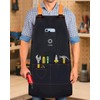Adjustable Work Tool Apron with Secure Multi Phone Pocket -