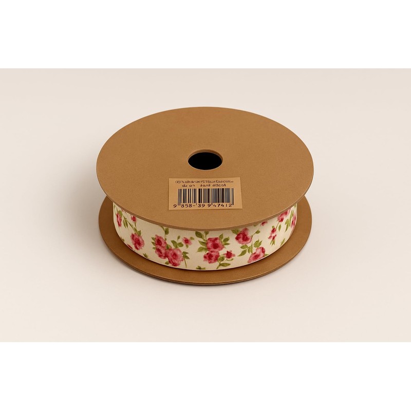 Inastri Trimit Floral Cotton Bias Binding Tape 20 Metres, 25mm