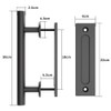 WOLFBIRD 30 cm Barn Door Handle, Sliding Door Pull Handle,