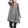 Poetsky Plus Size Tunics for Women Chiffon Pathwork Long Shirts