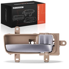 A-Premium Front or Rear Right Passenger Side Interior Door Handle Compatible with Nissan Maxima 2004 2005, Beige Housing with Silver Lever, Replace# 80670-7Y000