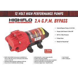 Fimco 5151089 High Flo 12V Diaphragm Pump 2.4 GPM 60 PSI Bypass, Self-Priming, Can Run Dry, bundled with DU-MOST Walnut Hand Scrub Travel Size, 4oz
