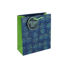 Eurowrap Video Game Play On Gamer Party Birthday Occasions Kids Gift Bag With Tag Medium