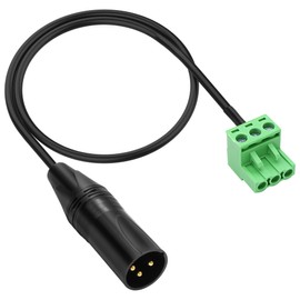 XMSJSIY XLR to 3-pin Phoenix Cable XLR 3P Male to PHX3M NBKF/2EDG-5.08 3pin PCB Screw Terminal Block Adapter Connector Cord for Speakers -0.4M/1.3FT