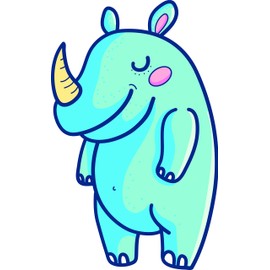 Sleepy Peaceful Happy Cute Animals for Children Cartoon Vinyl Sticker