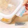 SCWBOEII 4Pack 24oz/0.7L/3cup Glass Food Storage Containers with Lids Leak-proof,