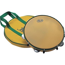 Pearl Brazilian Percussion Tambourine, Yellow, Green and Blue, 12" (PBP612)