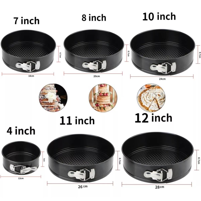 LOVLYLOVLY 6 De Molde Redondo Pasteles Para Tartas, 12/18/20/24/26/28cm