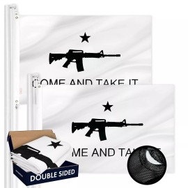 Come and Take It (Rifle) Flag 3x5FT 2-Pack Double-sided Embroidered Polyester