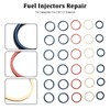 Areyourshop 6PCS Fuel Injectors Repair Kit Seal O-Ring fit for