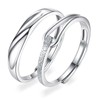 MIYEKI Free Size Couple Rings, 2-Piece Set, Popular Wedding Rings
