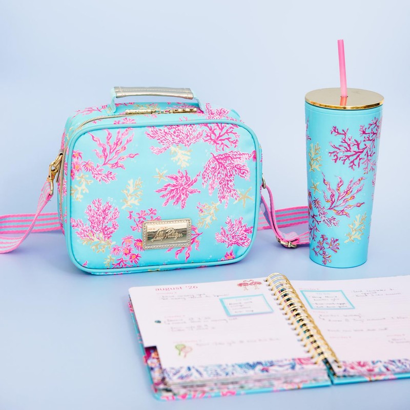 Lilly Pulitzer Insulated Lunch Box for Women, Cute Lunch Cooler