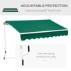 Outsunny 8' x 7' Patio Retractable Awning/Manual Exterior Sun Shade