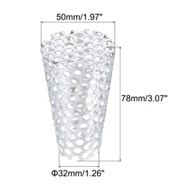 uxcell Gutter Guard Filter, 2 Inch 304 Stainless Steel Downspout Guard Filter Strainer for Stops Leaves Blockage