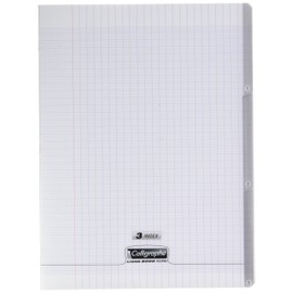 Clairefontaine Calligraphe 18228C Exercise Book DIN A4+ 24 x 32 cm 48 Pages French Ruling with 3 Tabs 90 g Transparent Pack of 1